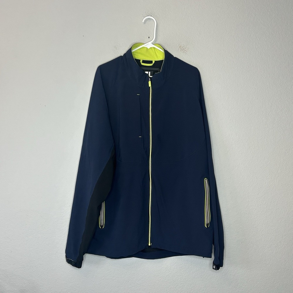 FootJoy Men's DryJoys Navy Blue Tour LTS Rain Jacket Men's Size 2XL XXL Golf